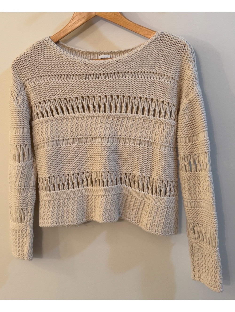 NSF Women's Cream Knit Pullover Sweater Size M